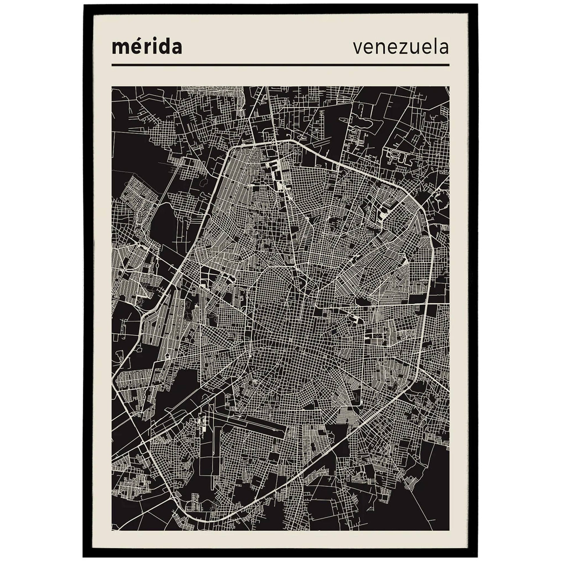 Mérida, Venezuela - City Map Poster - HypeSheriff