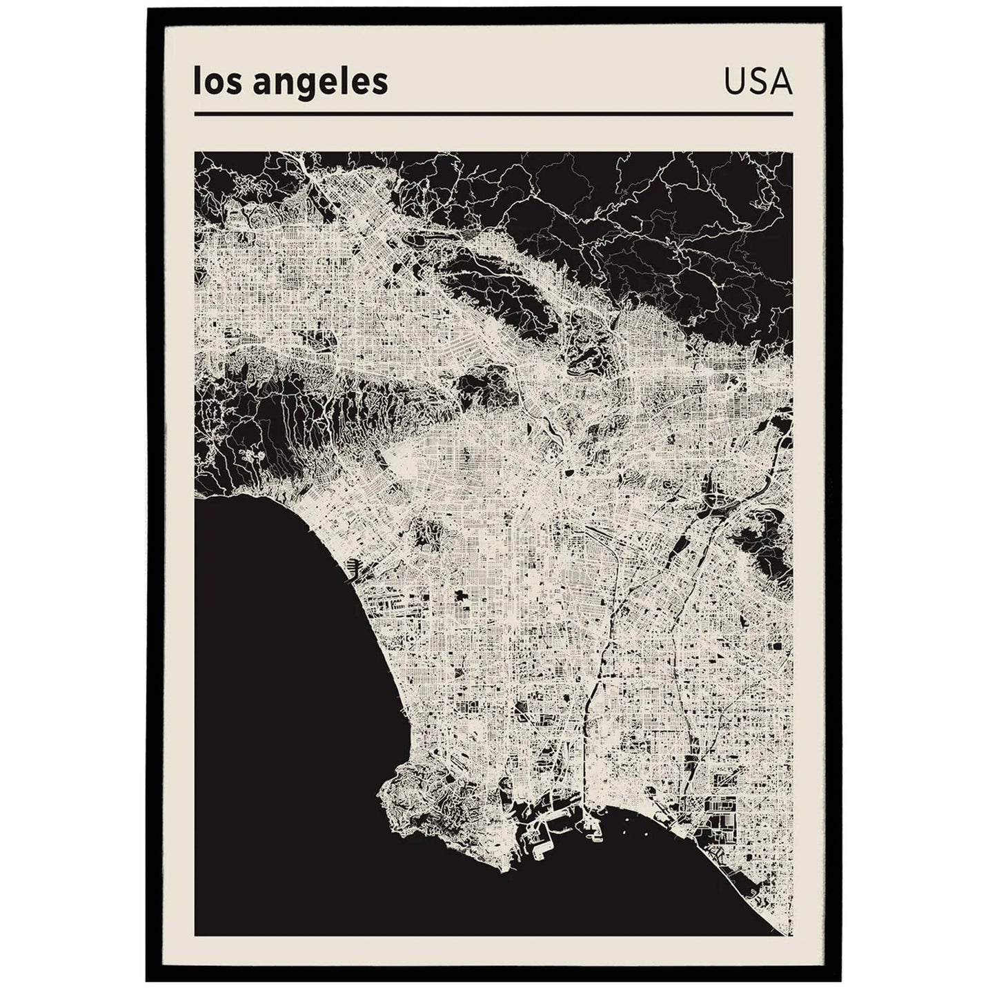 Los Angeles Map Poster - HypeSheriff