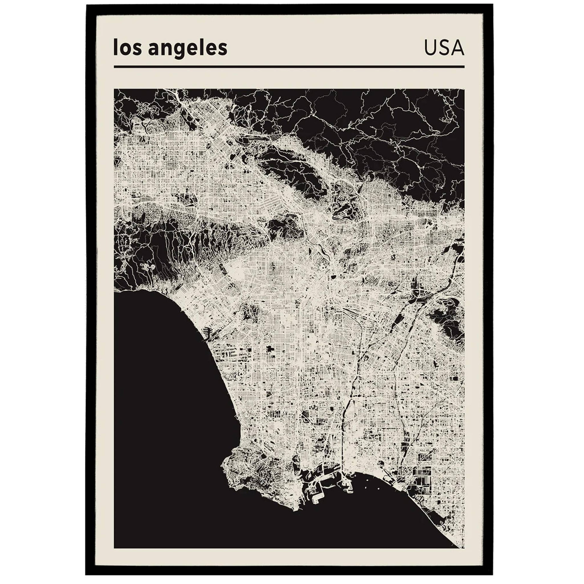 Los Angeles Map Poster - HypeSheriff
