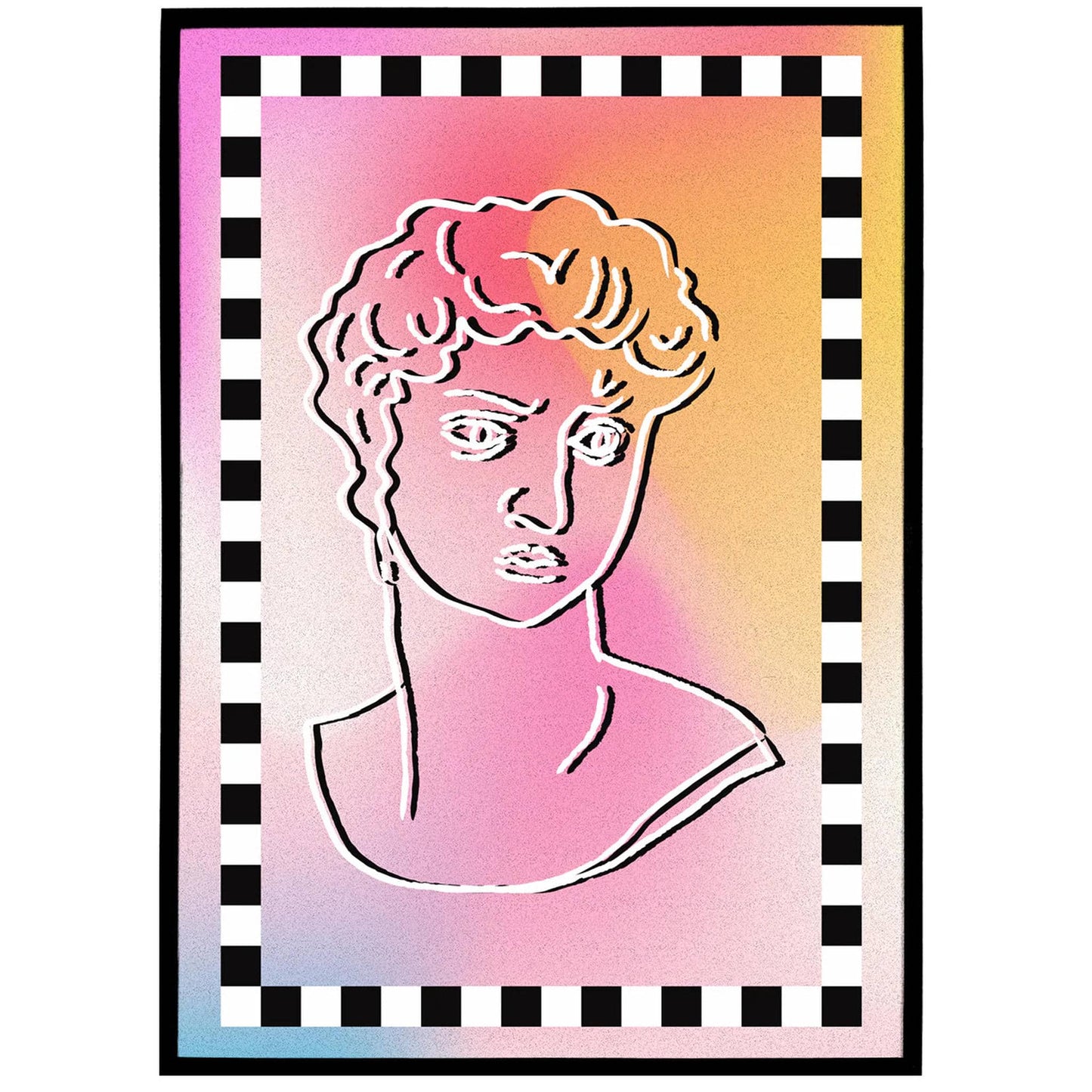 "Modern Classic" - Line Art Collage Poster