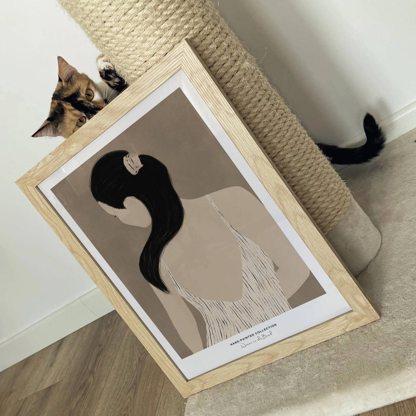 Woman on the Beach | Hand-Painted Collection Poster - HypeSheriff
