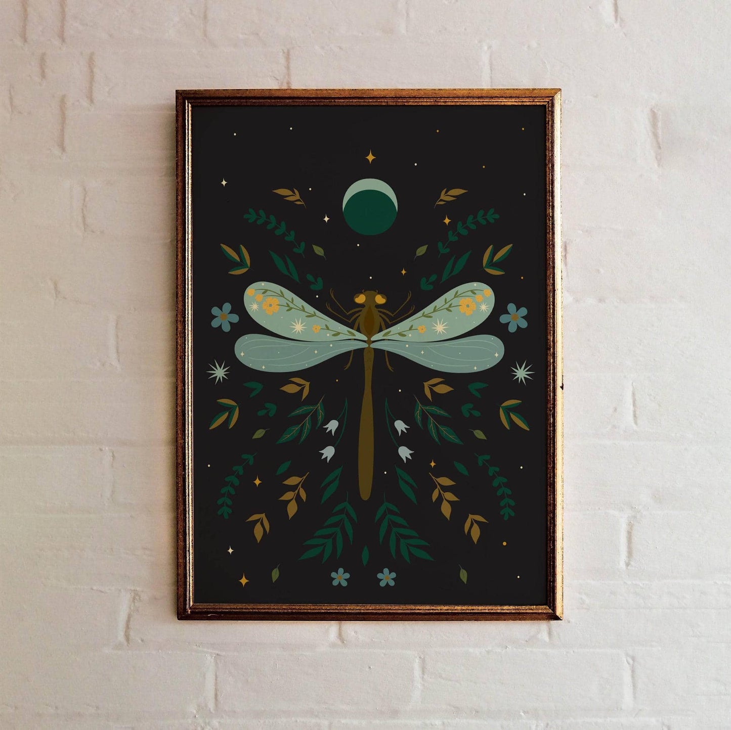 Dragonfly Folk Art Print - HypeSheriff
