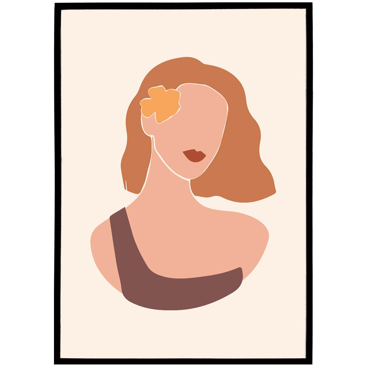 Boho Illustration Print 10 - Cute Girl - HypeSheriff