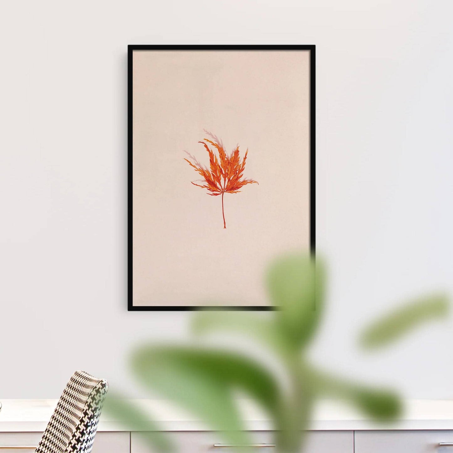 Minimalist Autumn Leaf Poster - HypeSheriff