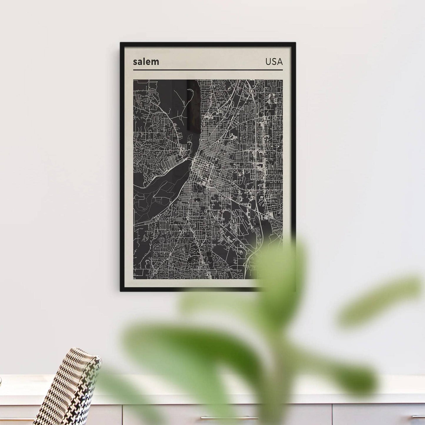 Salem - USA, City Map Poster - HypeSheriff