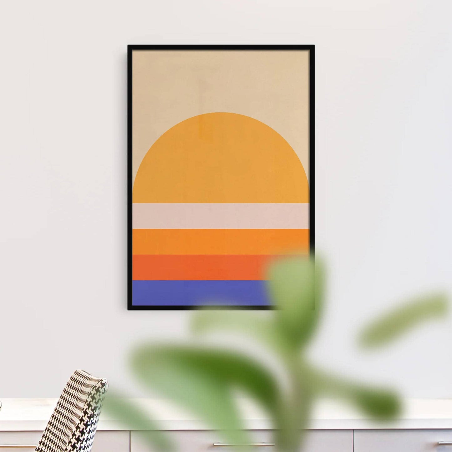 Minimalist Sunset - Geometric Wall Art Poster - HypeSheriff