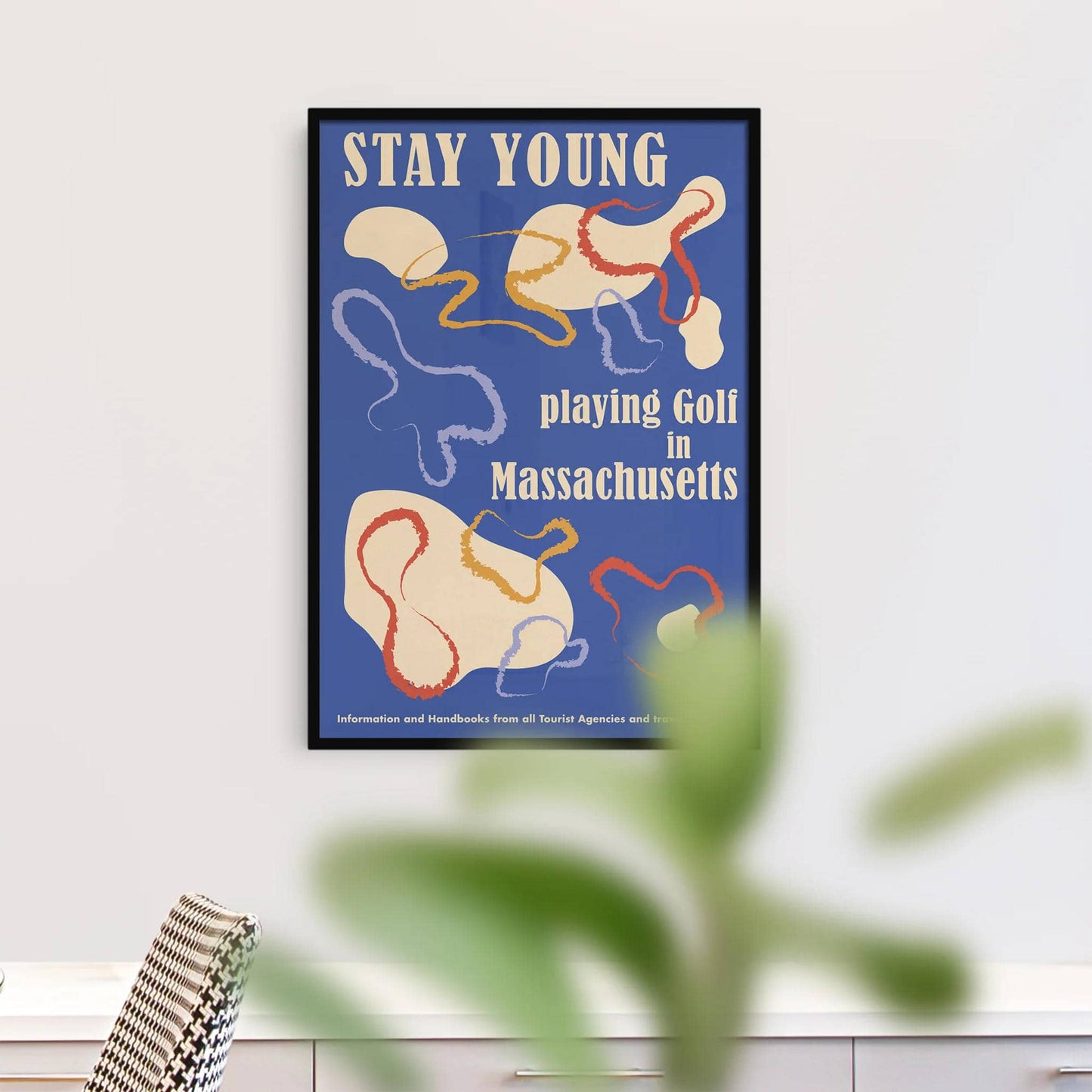 Golf in Massachusetts Retro Poster - HypeSheriff