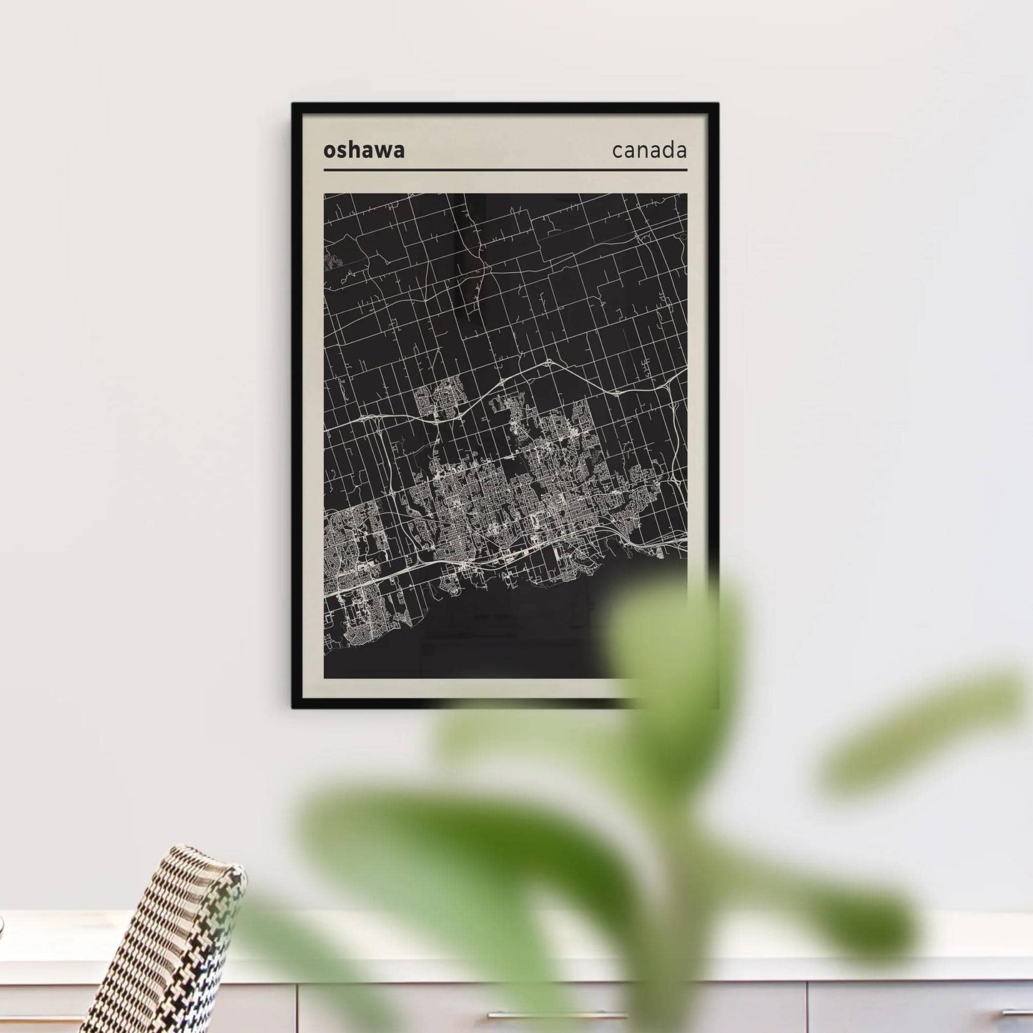 Canada, Oshawa City Map Poster - HypeSheriff