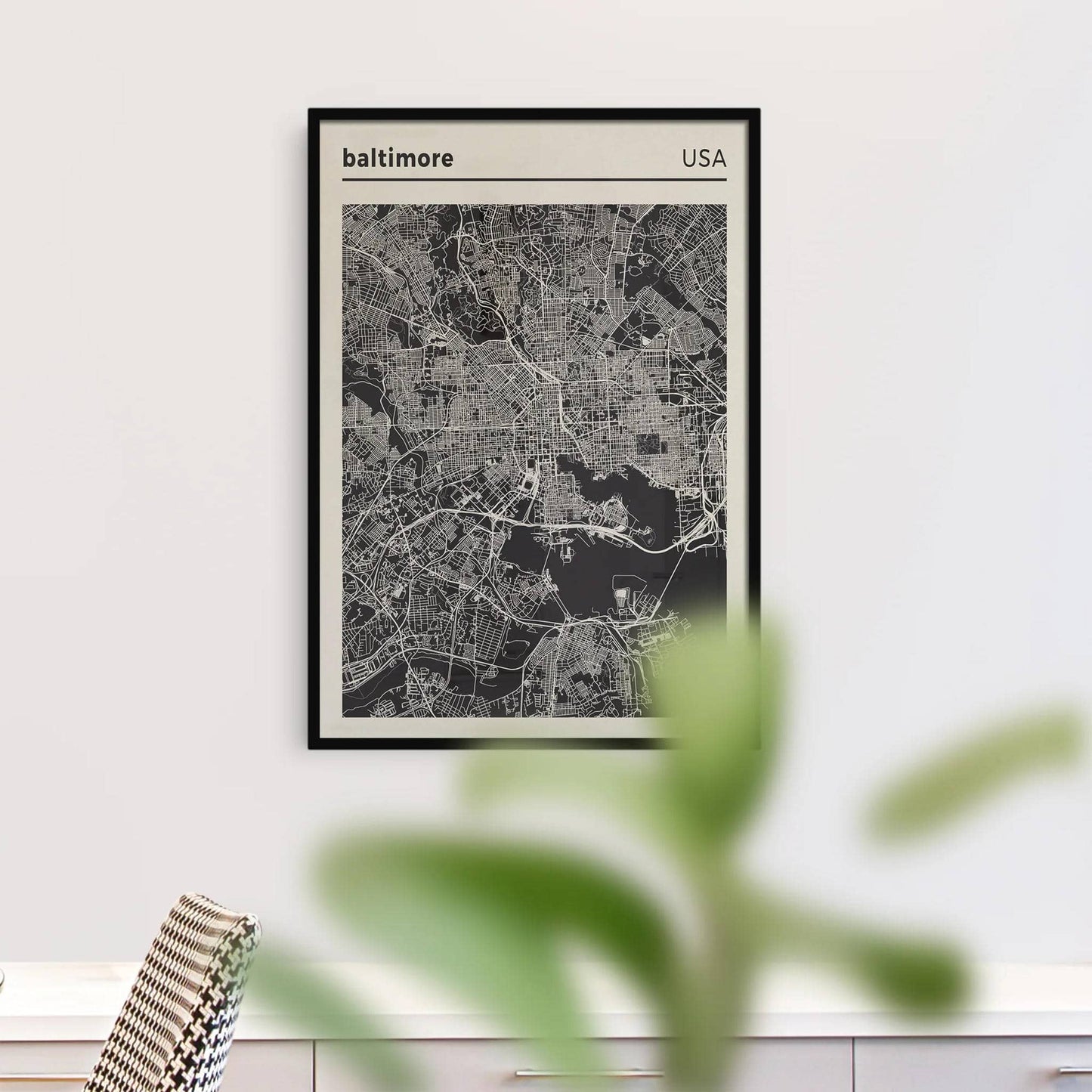 Baltimore - USA, City Map Poster - HypeSheriff