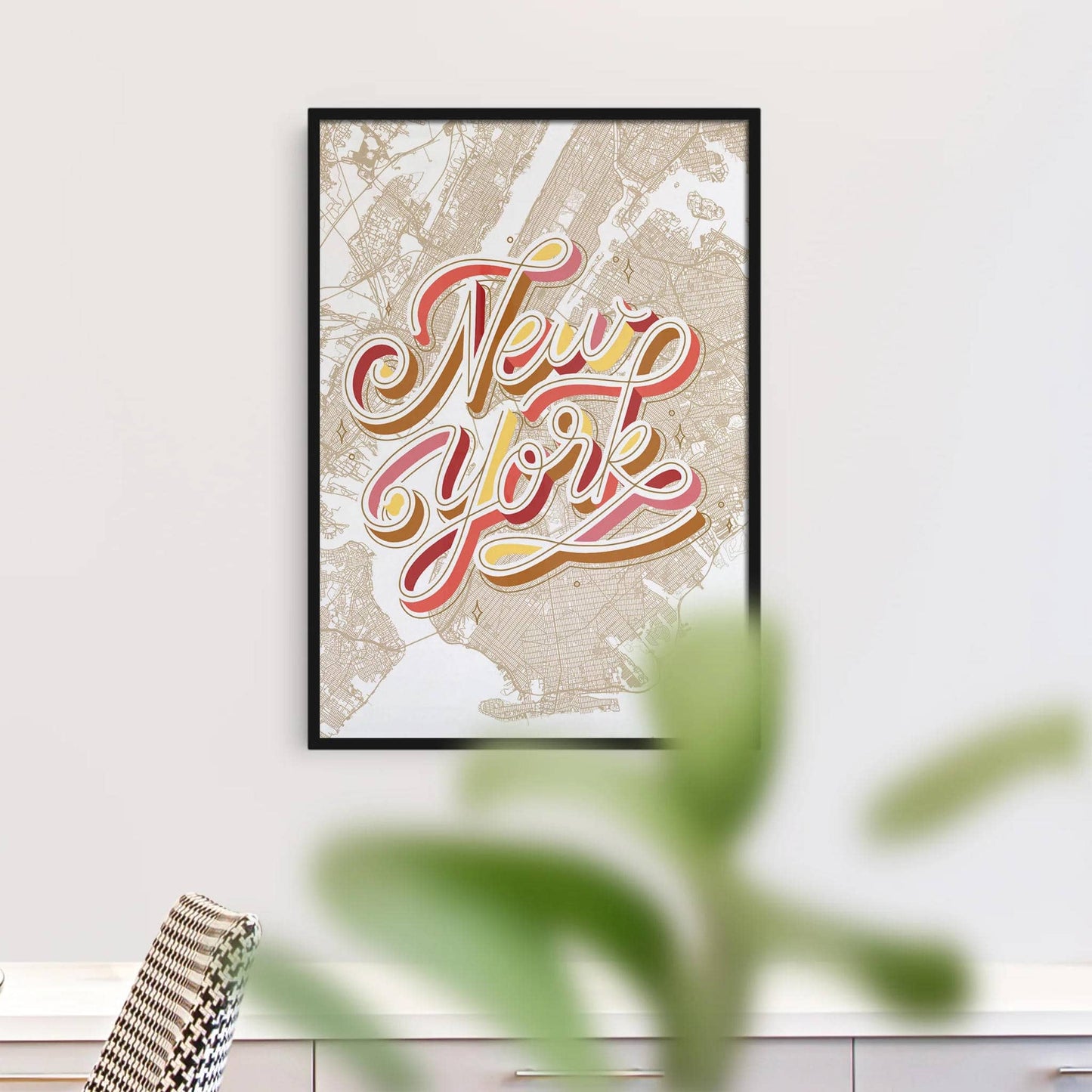 NEW YORK - Typographic Map Poster - HypeSheriff
