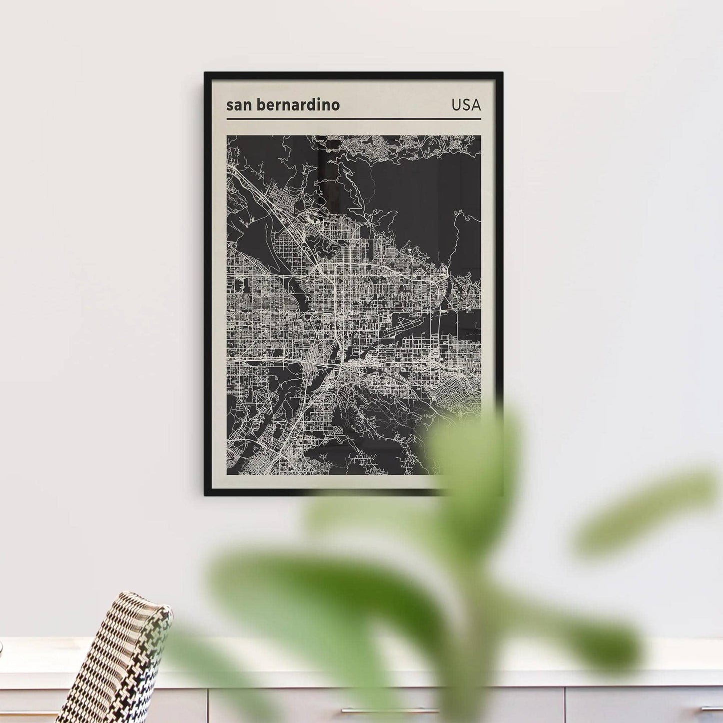 San Bernardino - USA, City Map Poster - HypeSheriff