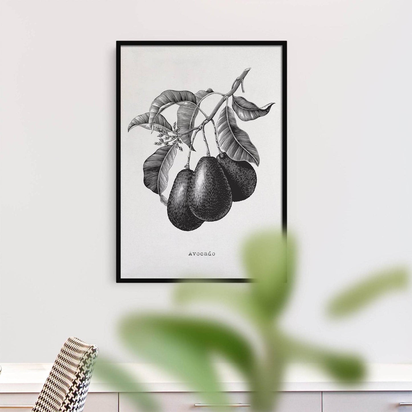 Black&White Avocado Poster - HypeSheriff