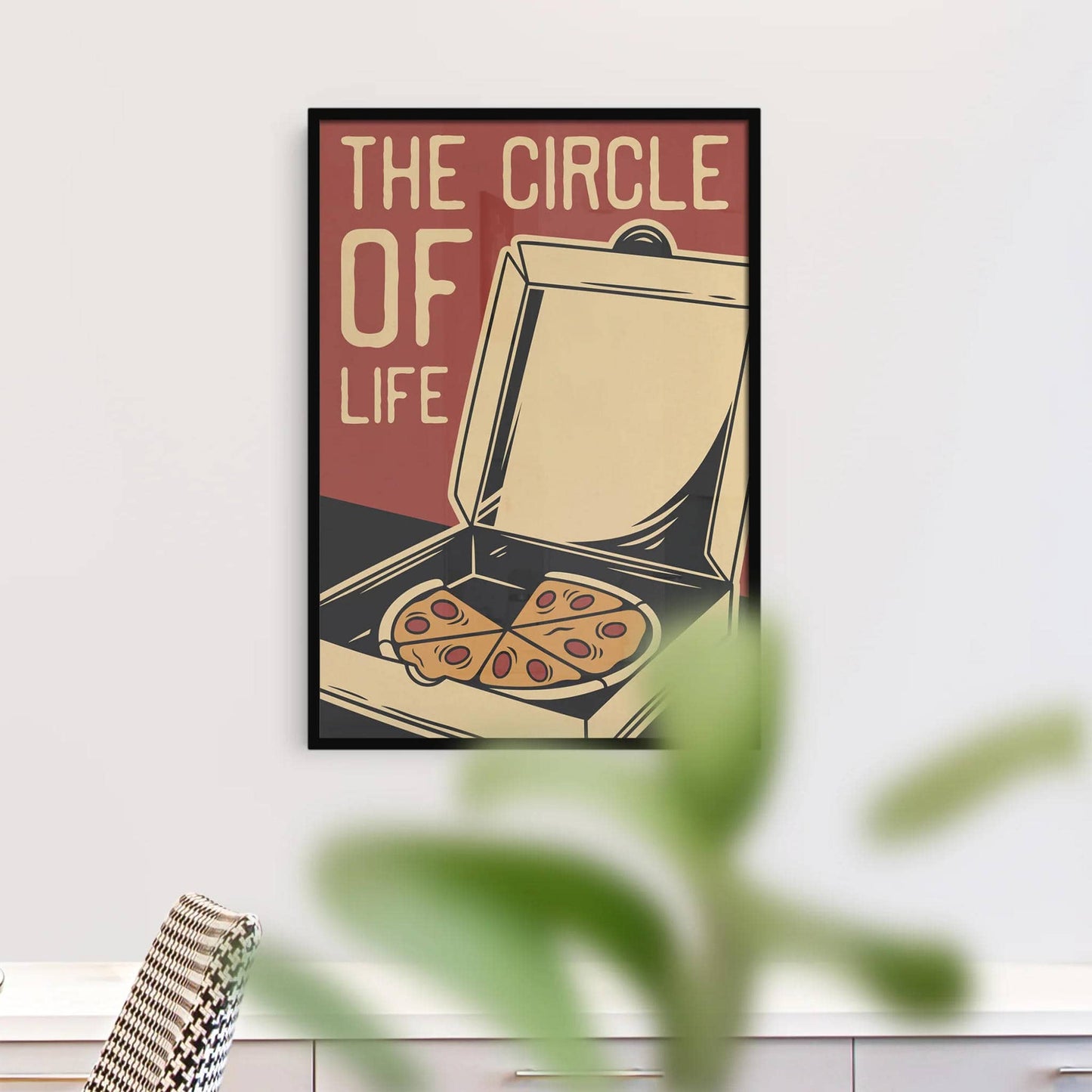 Pizza, The Circle Of Life Print - HypeSheriff