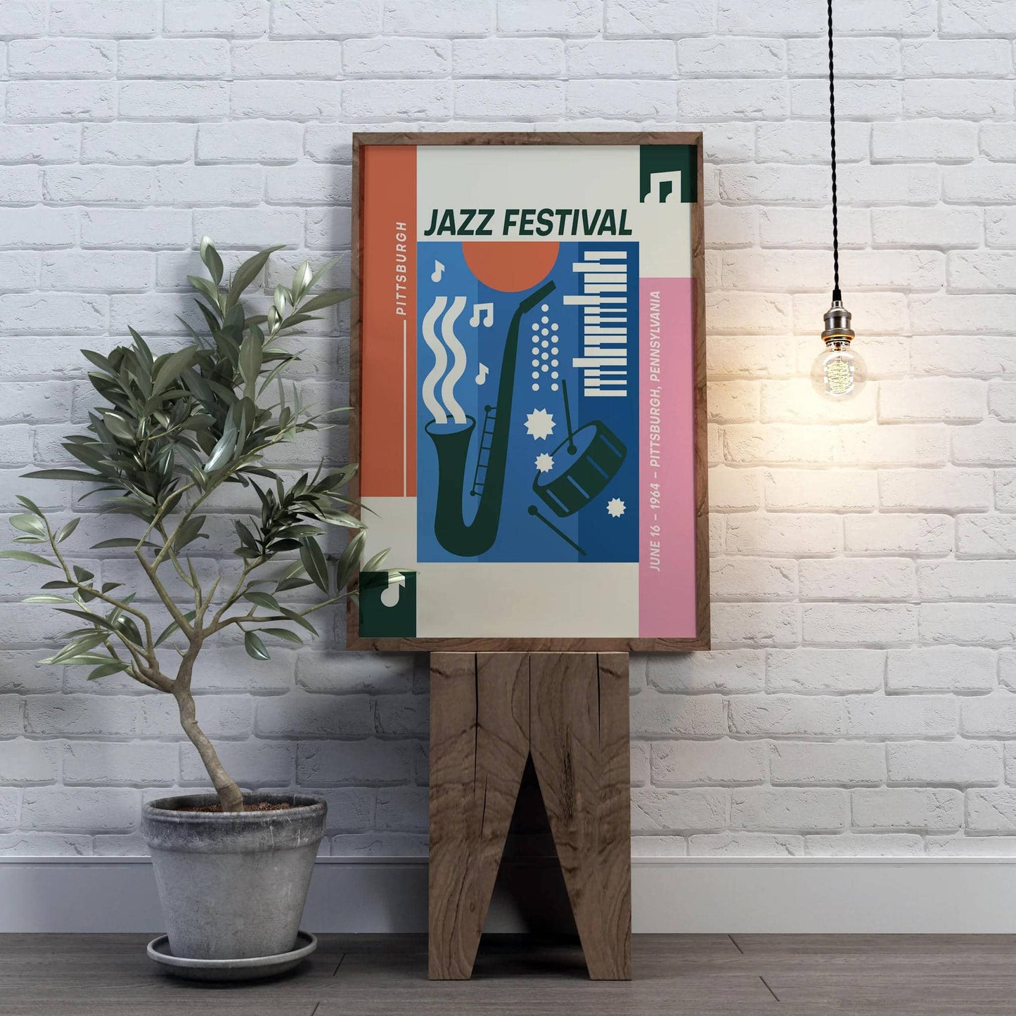 1964 Pittsburgh Jazz Festival Poster Reprint - HypeSheriff