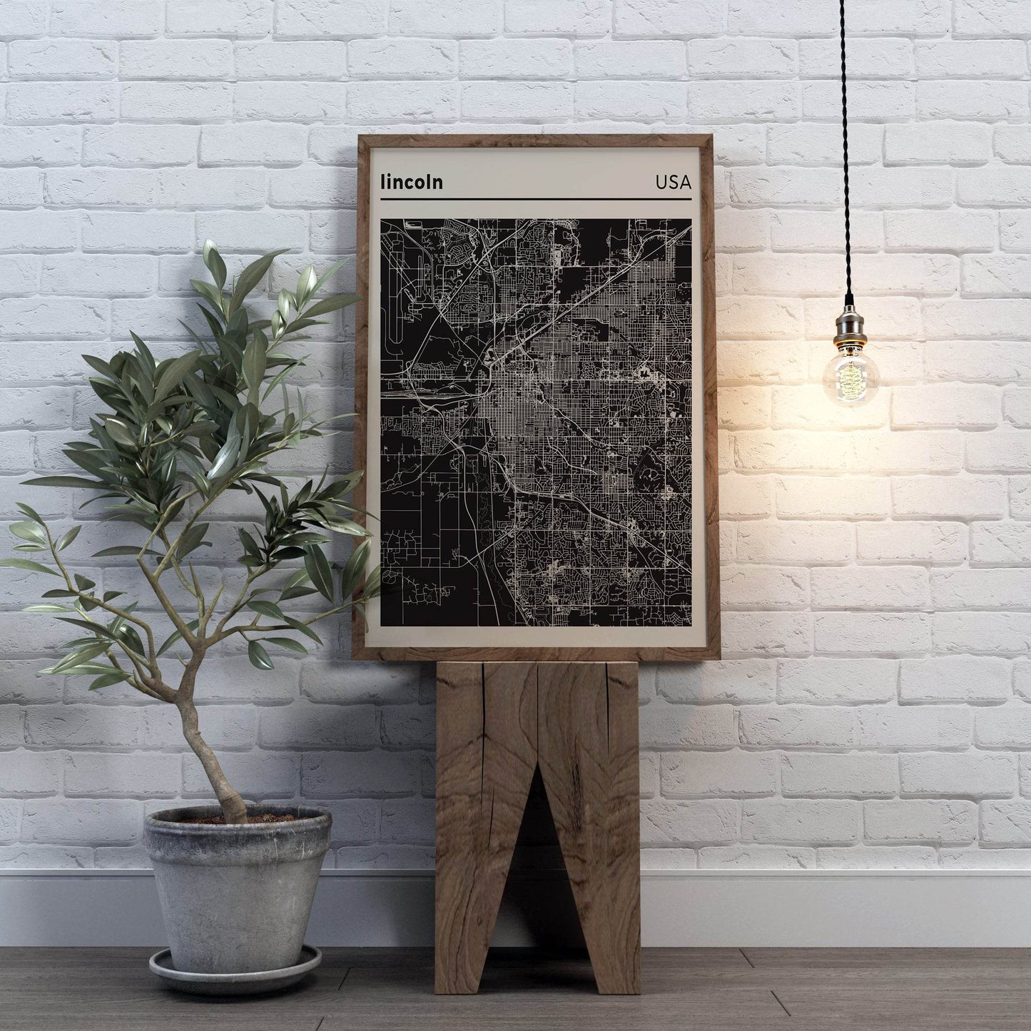 Lincoln, USA Map Poster - HypeSheriff