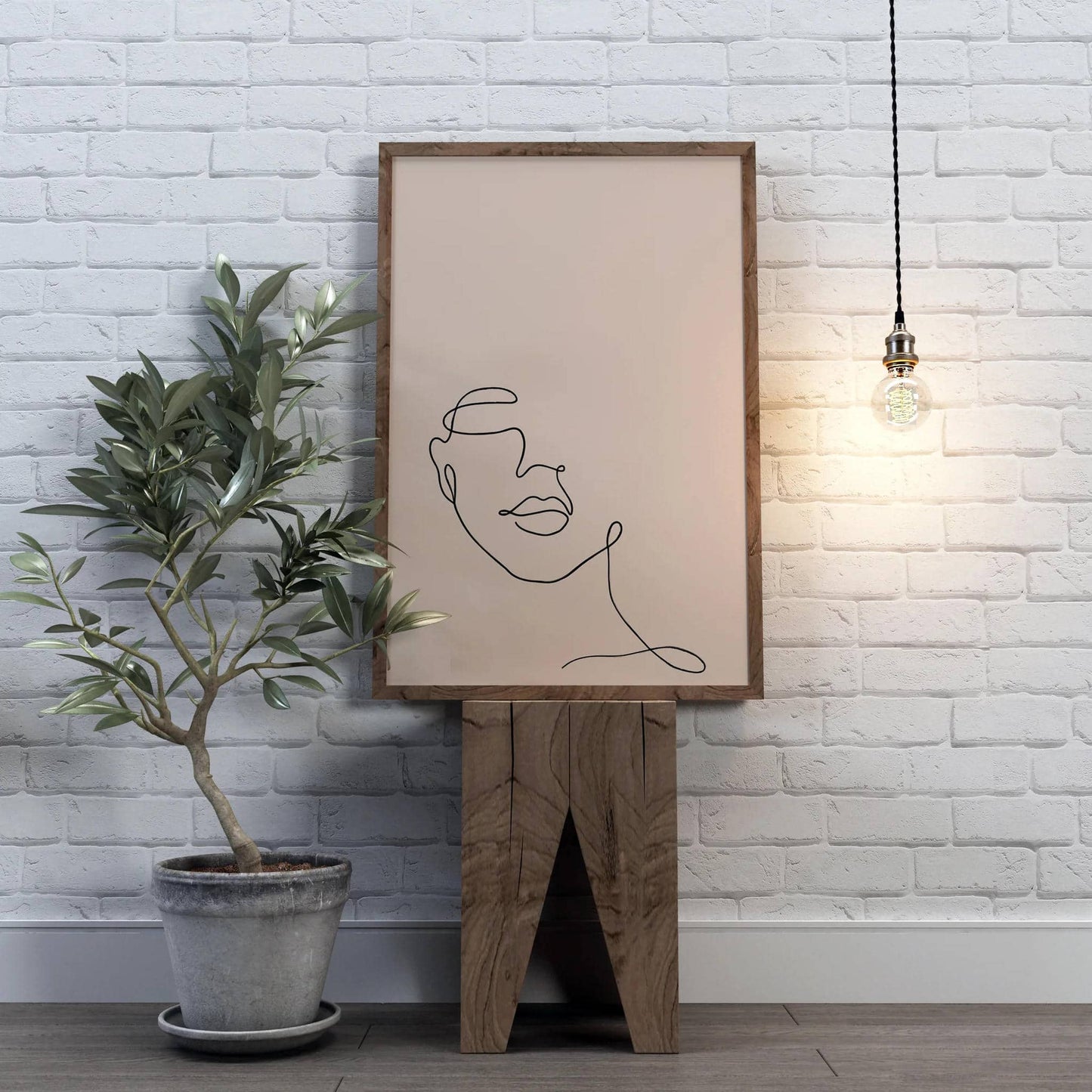Minimalist Line Art Woman Art Print - HypeSheriff