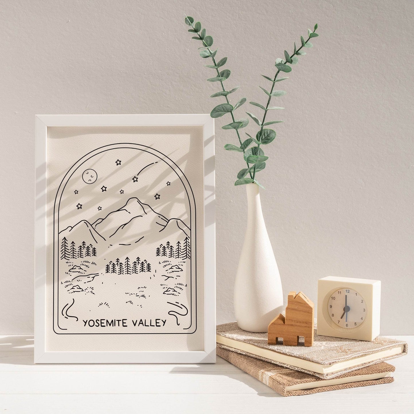 Yosemite Valley Drawing Print - HypeSheriff