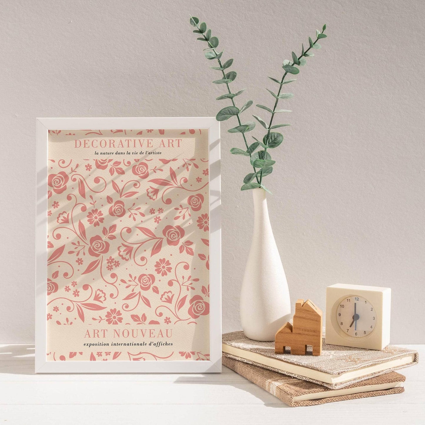Pink Art Nouveau Poster - HypeSheriff
