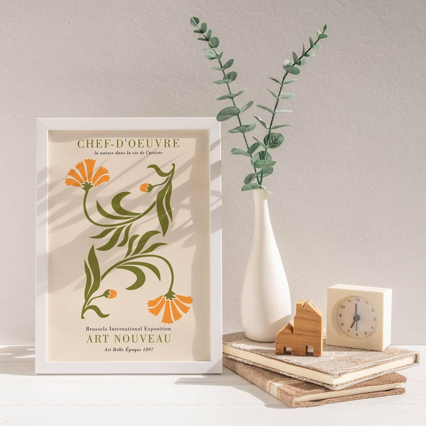 Yellow Art Nouveau Poster - HypeSheriff