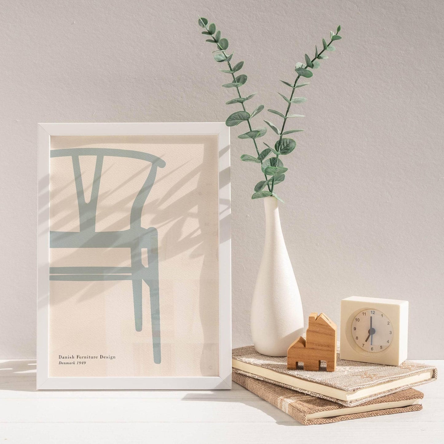 Blue Chair - Minimalist Scandinavian Poster - HypeSheriff