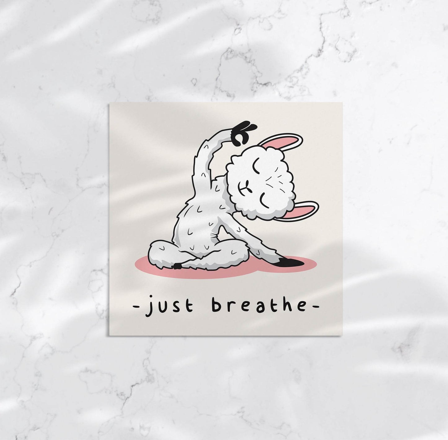 Just Breathe Alpaca Print - HypeSheriff