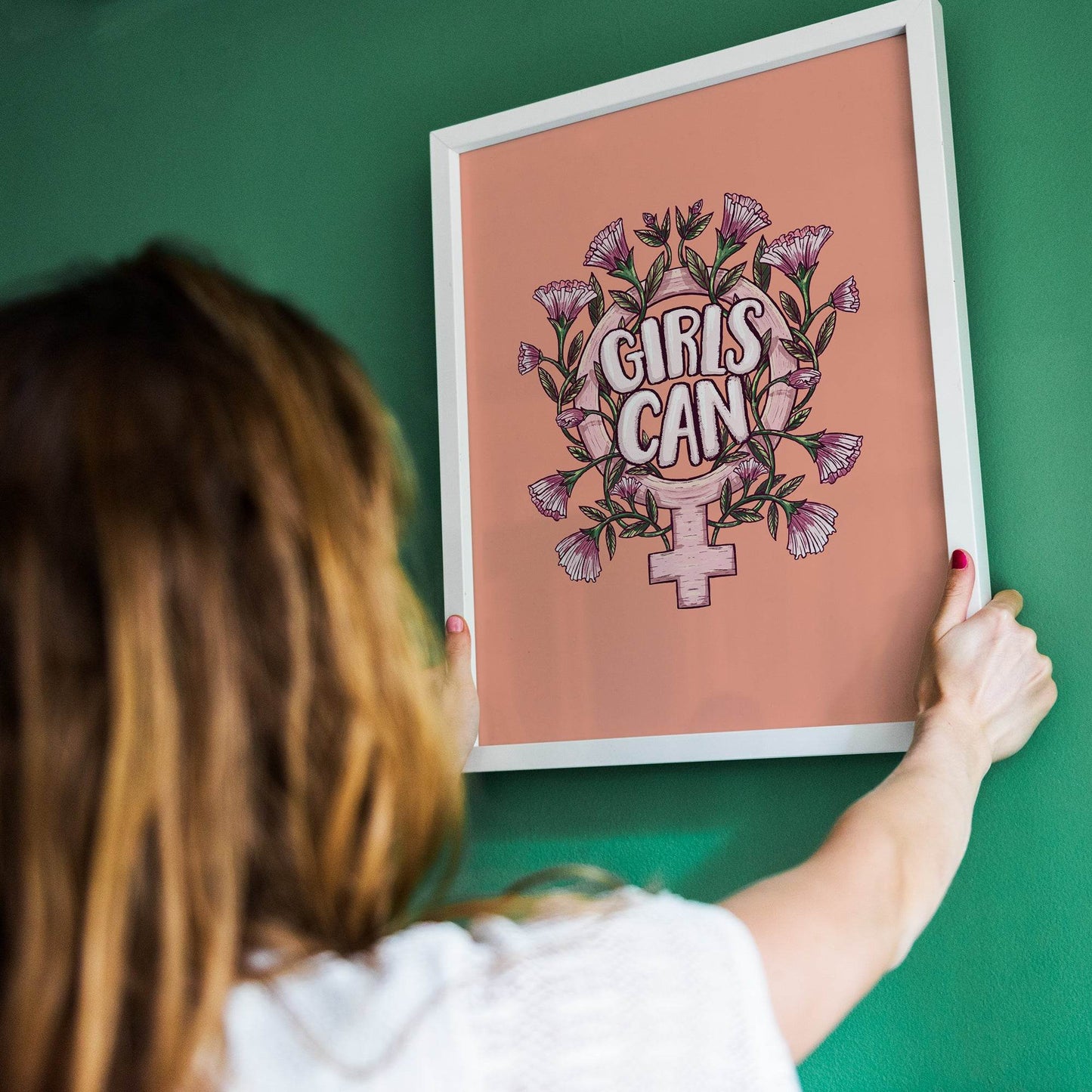Girls Can - Floral Poster - HypeSheriff