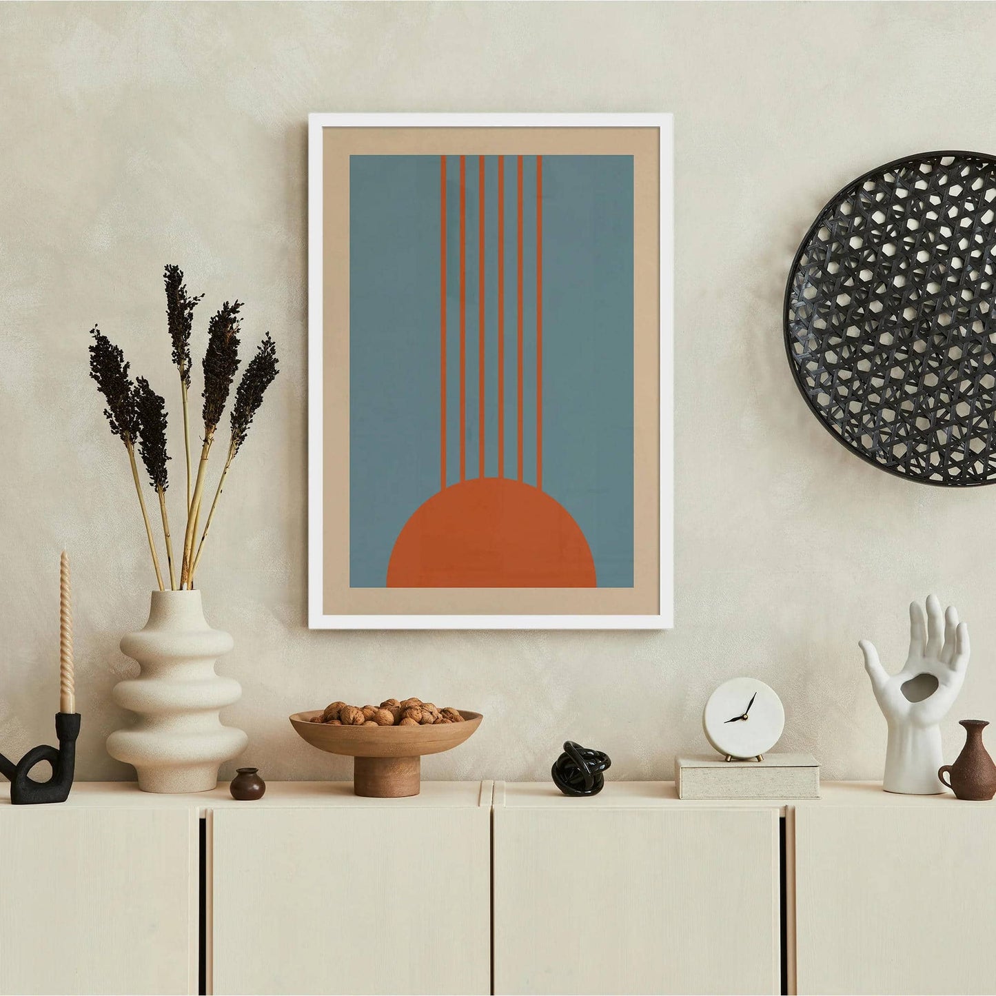 Retro Geometric Sunshine Poster - HypeSheriff