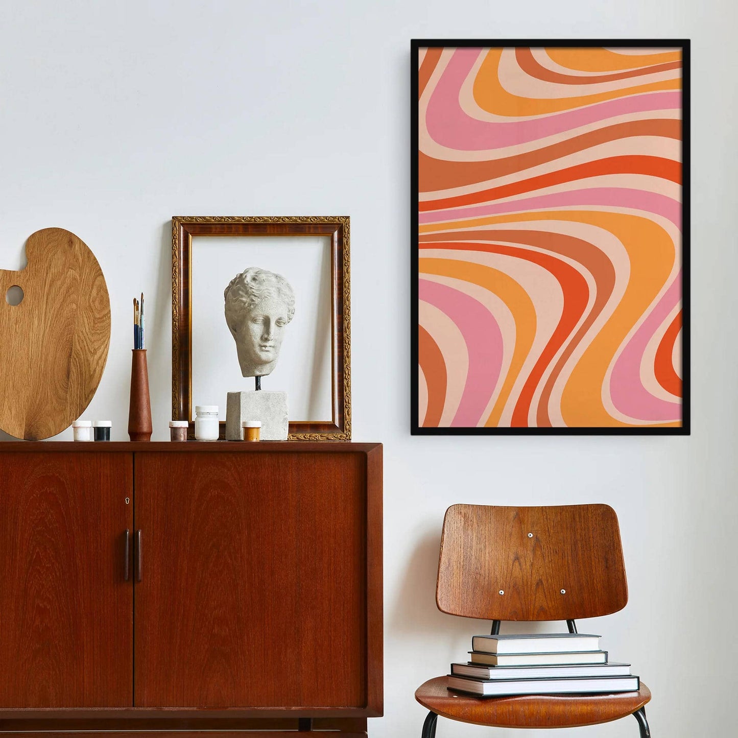 Cozy Seventies Abstract Poster - HypeSheriff