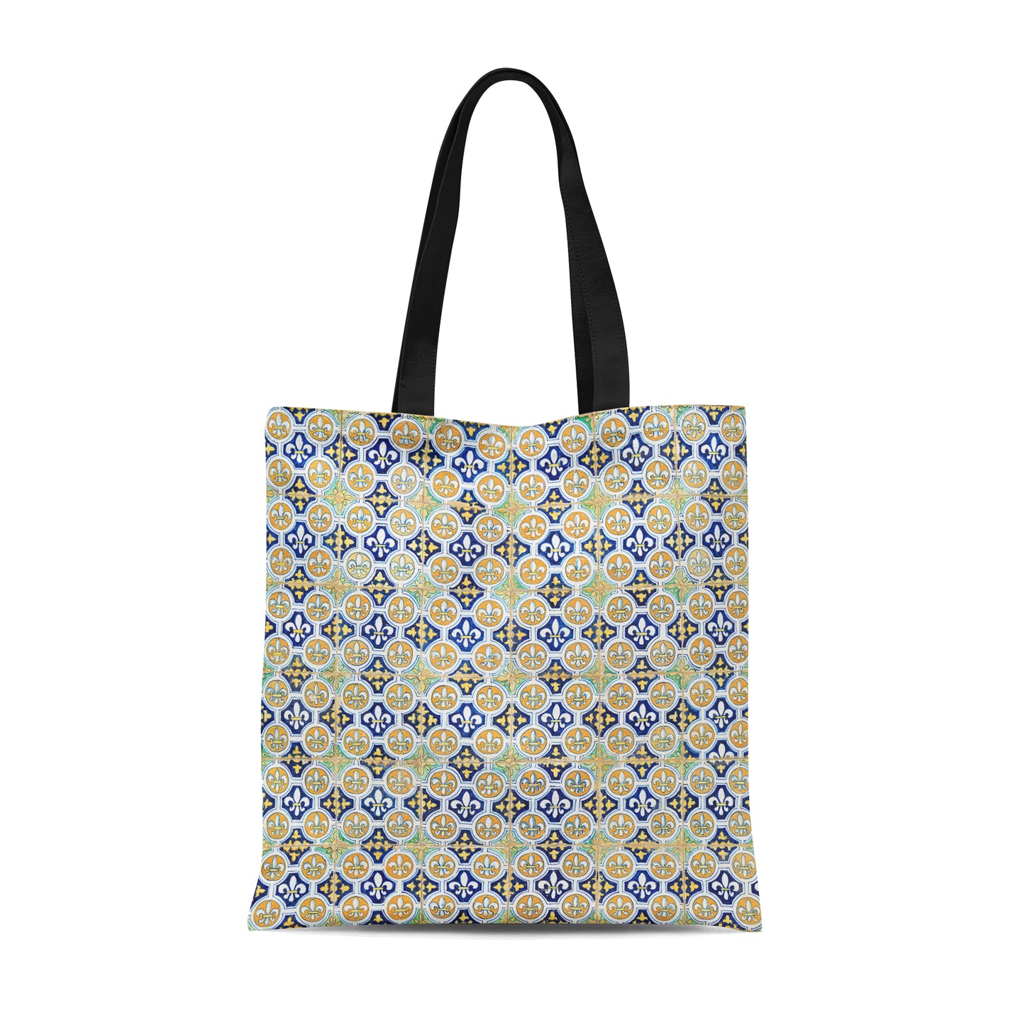 Tote Bag with French Lilies Pattern - HypeSheriff