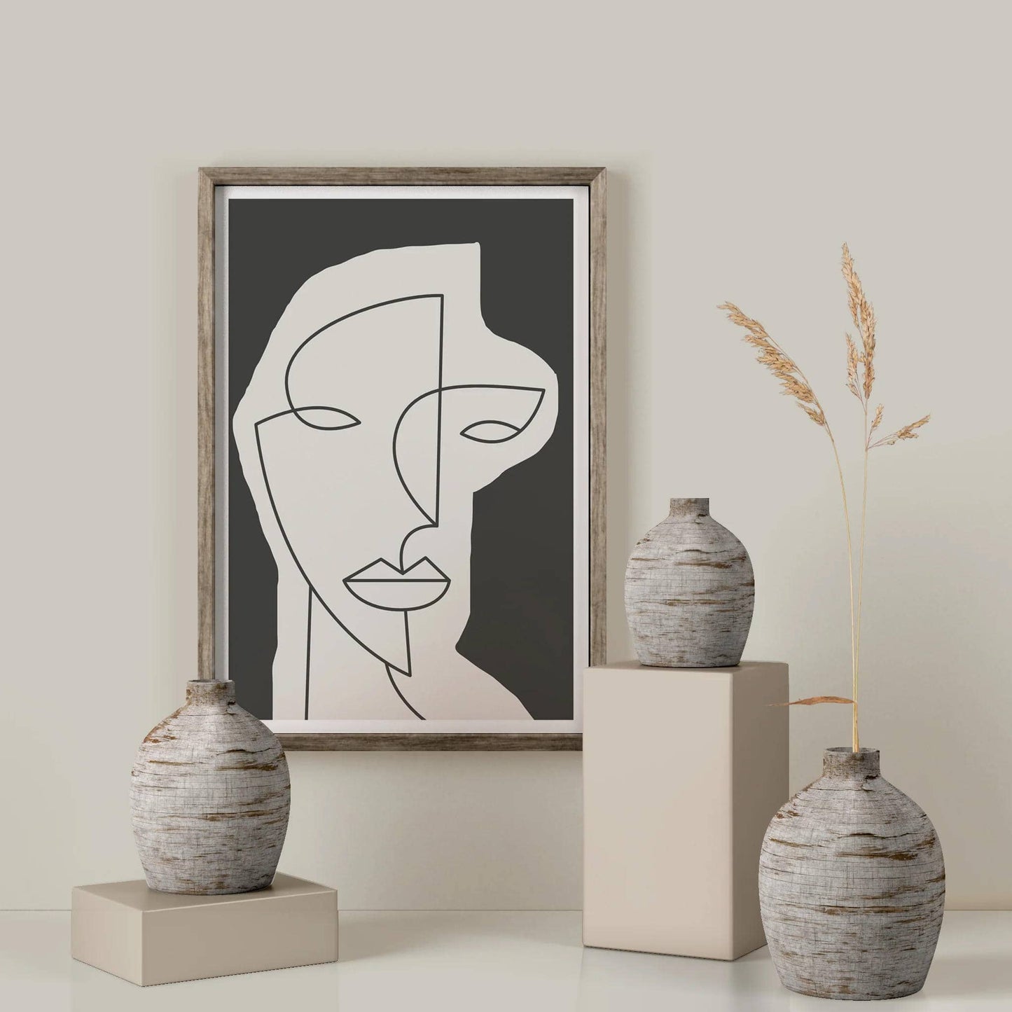 Homage To Picasso Line Art Print - HypeSheriff