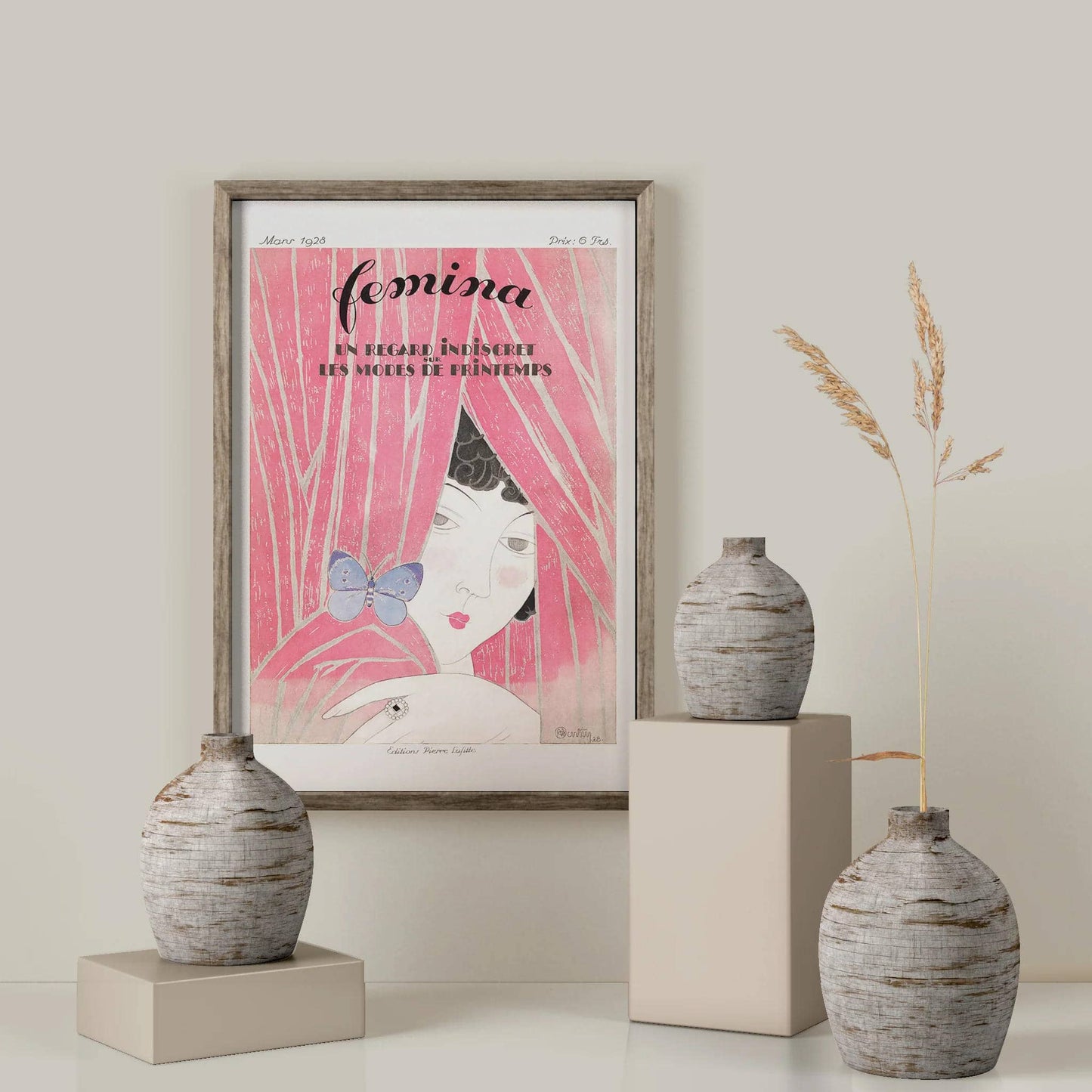 1928 Fashion Magazine Femina Poster - HypeSheriff