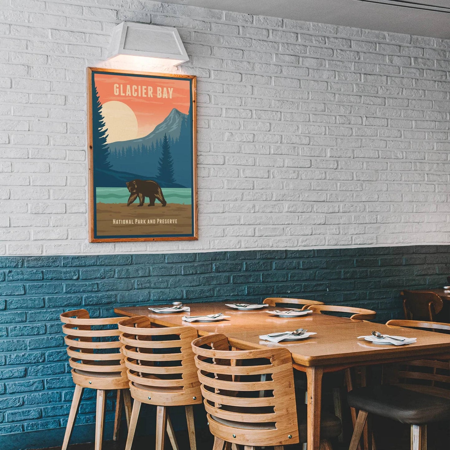 Glacier Bay National Park Retro Poster - HypeSheriff