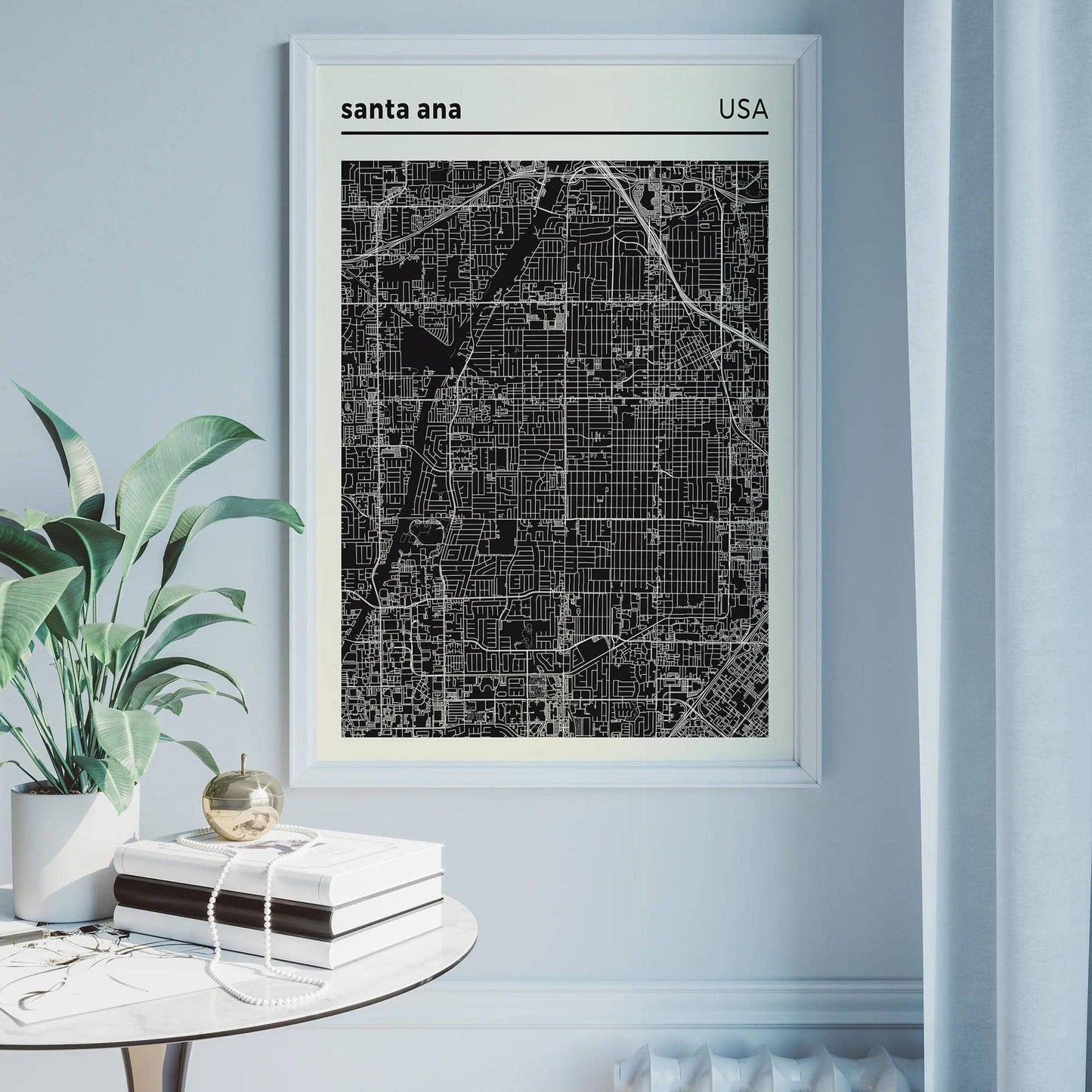 Santa Ana, USA, Map Poster - HypeSheriff