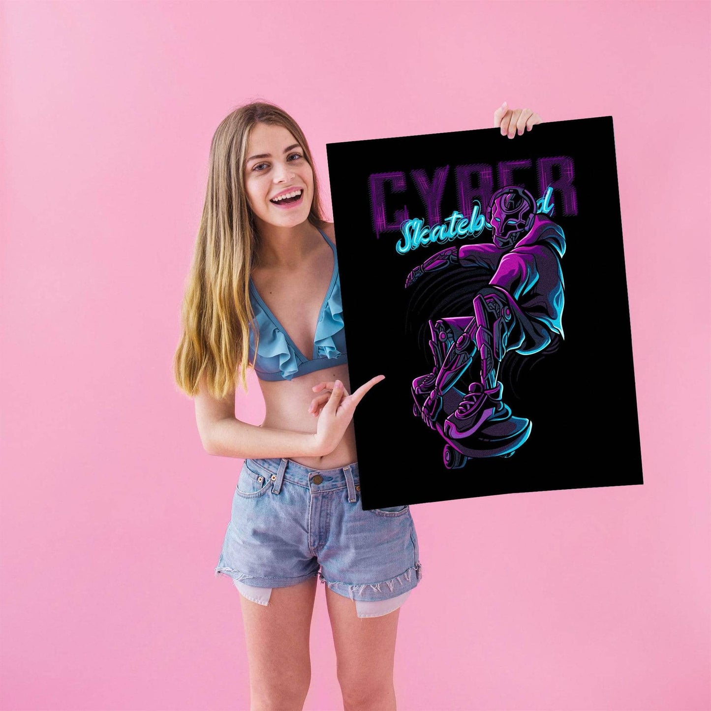 Cyberpunk Skater Poster - HypeSheriff