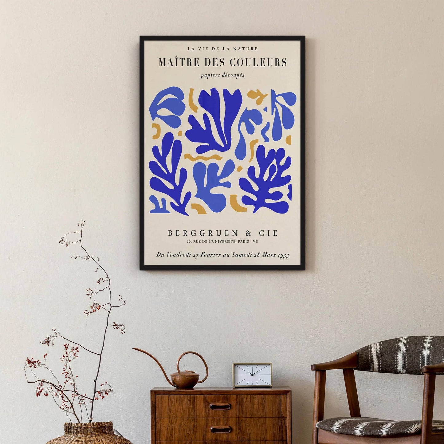 Blue Nature Cutouts Poster - HypeSheriff
