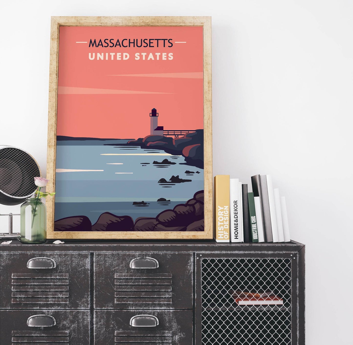 Massachusetts Travel Poster - HypeSheriff