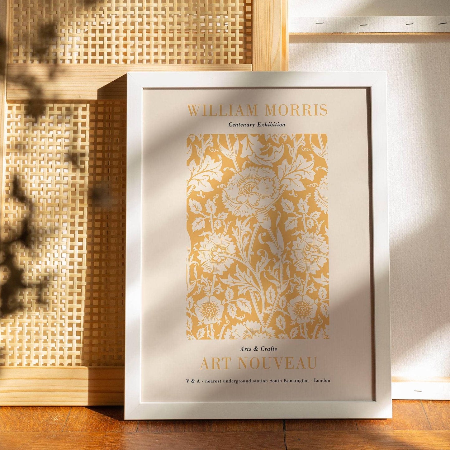 William Morris Yellow Botanical Floral Poster - HypeSheriff