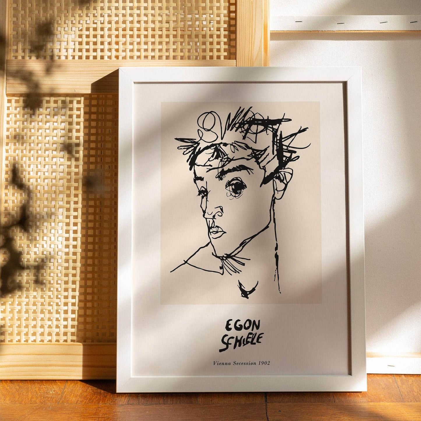 Egon Schiele - Black and white Poster - HypeSheriff