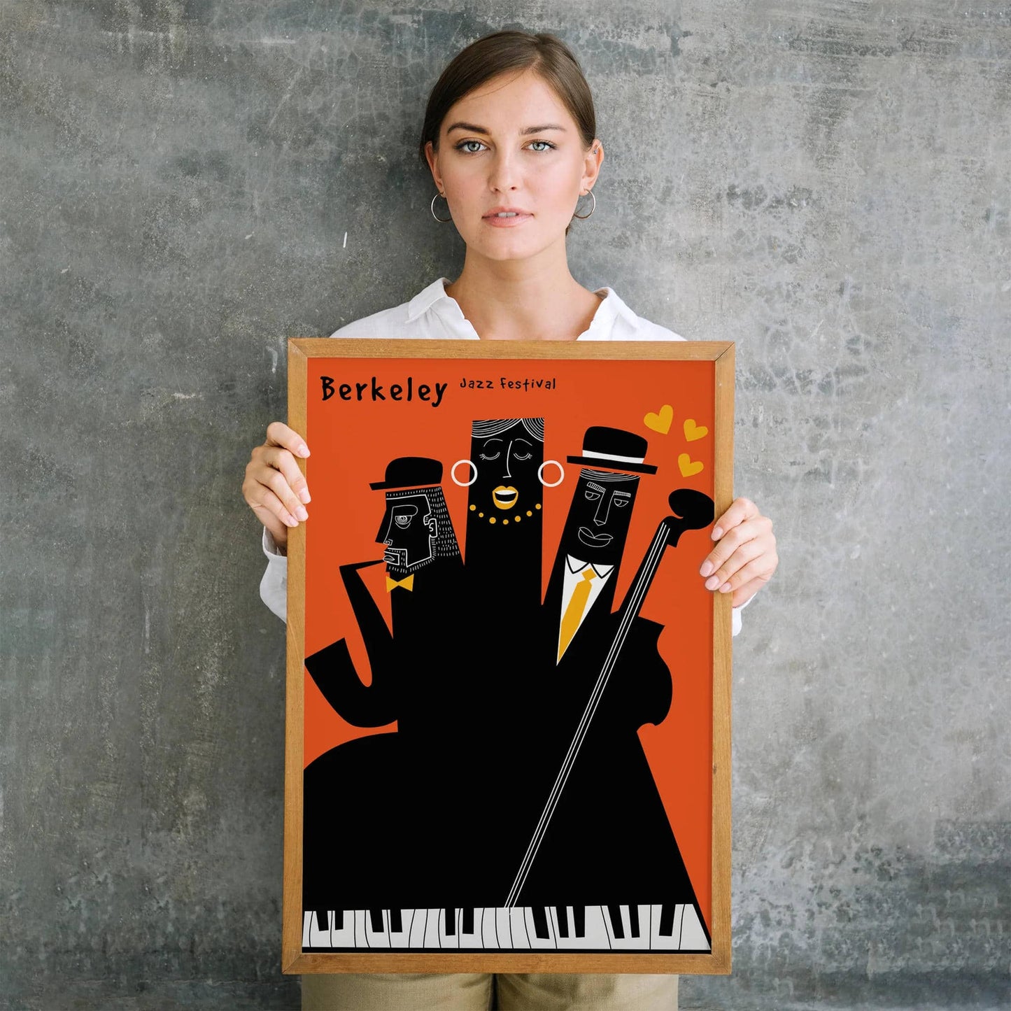 Black and Orange Jazz Festival Poster - HypeSheriff