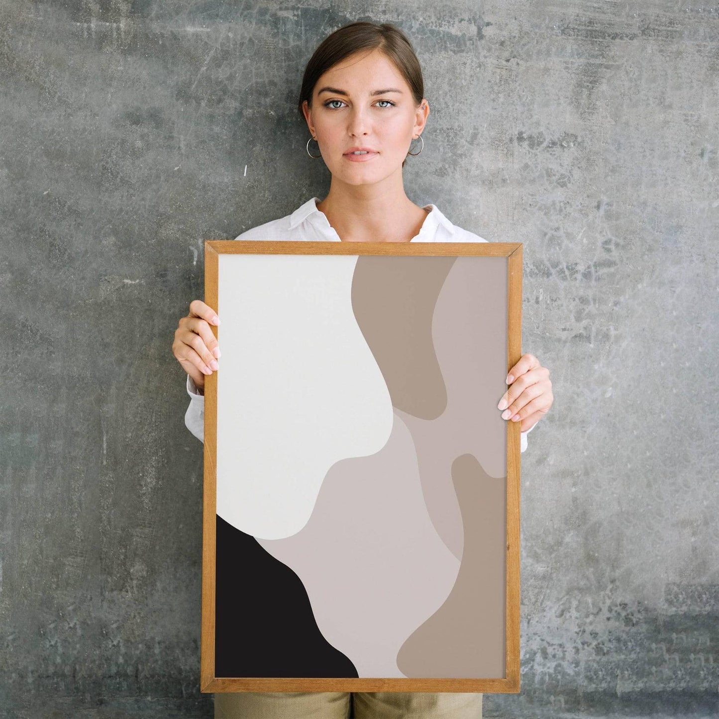 Beige Minimalist Art Print - HypeSheriff