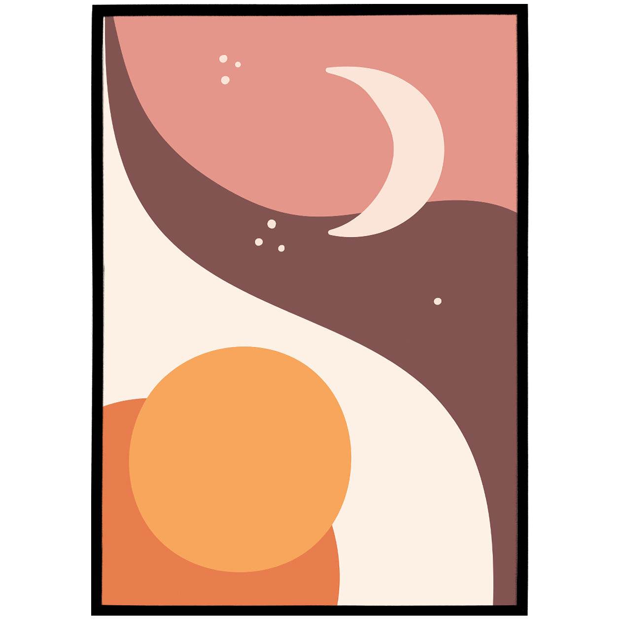 Boho Illustration Print 09 - Cute Moon - HypeSheriff