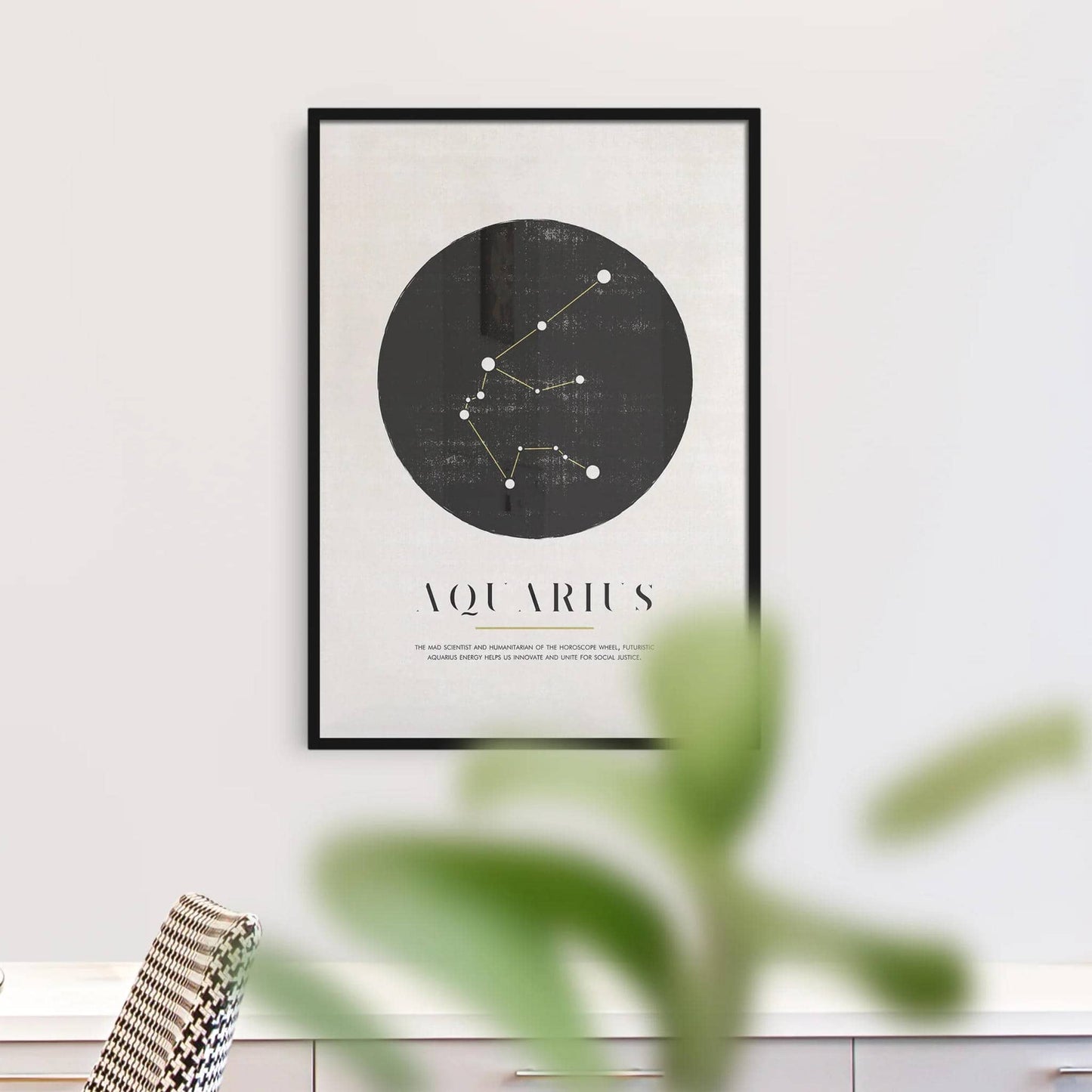 Aquarius Zodiac Art Print - HypeSheriff
