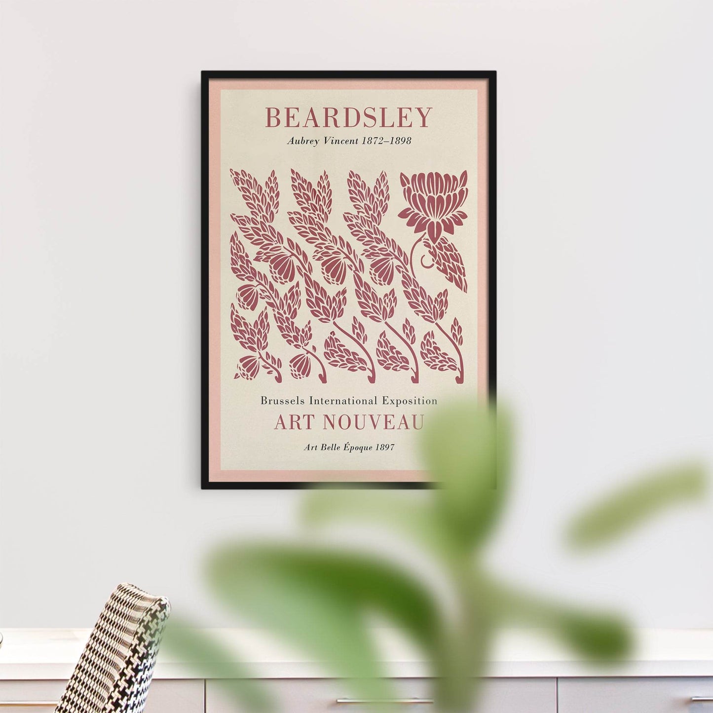 Beardsley Art Nouveau Floral Poster - HypeSheriff