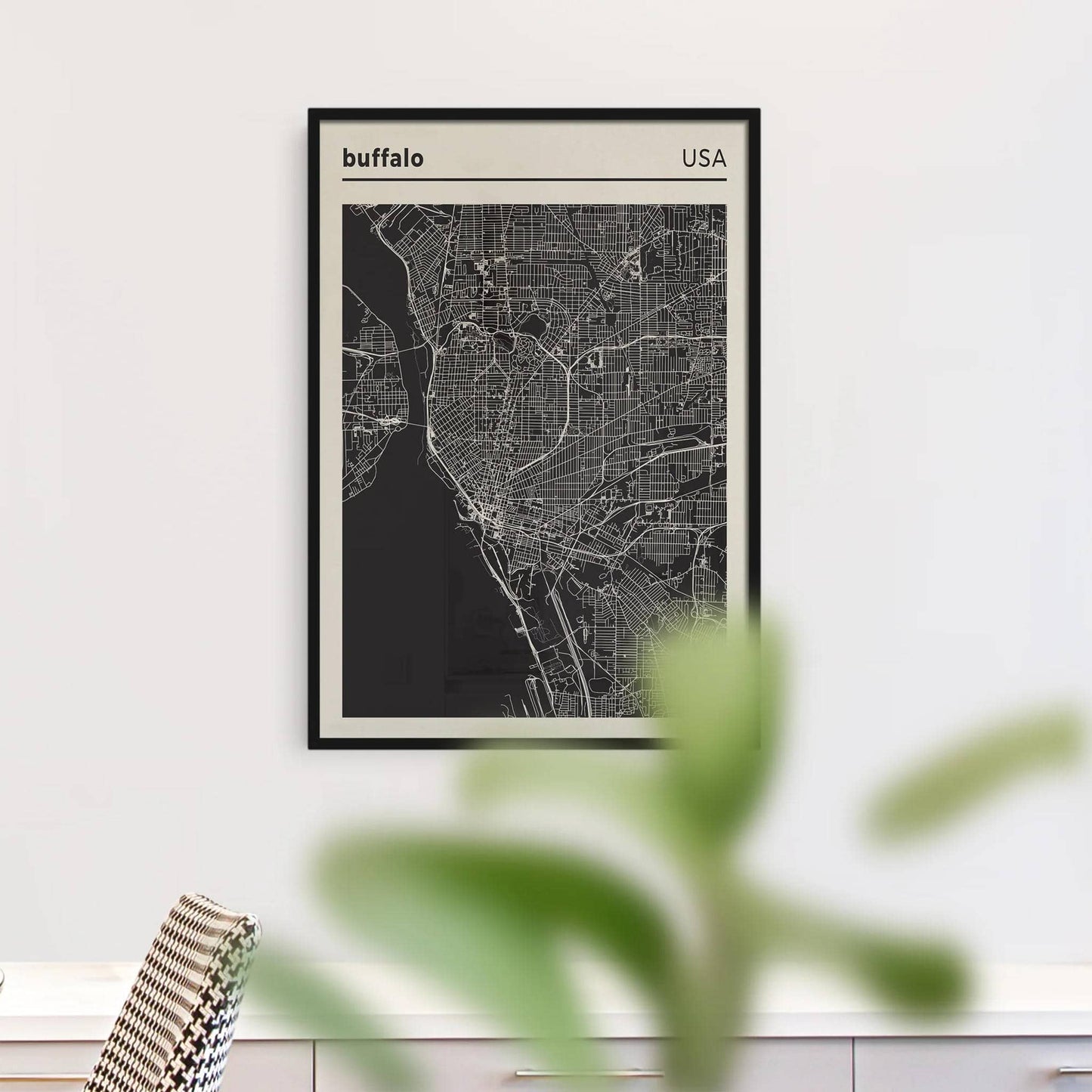 Buffalo Map Poster - HypeSheriff