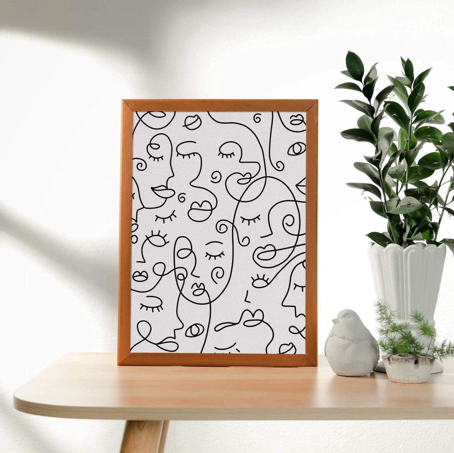 Line Art Faces Art Print - HypeSheriff