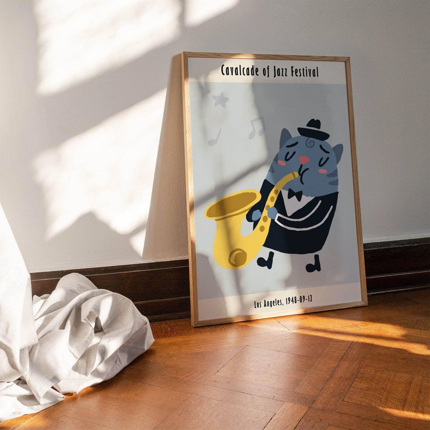 Jazz Festival Cat Poster - HypeSheriff