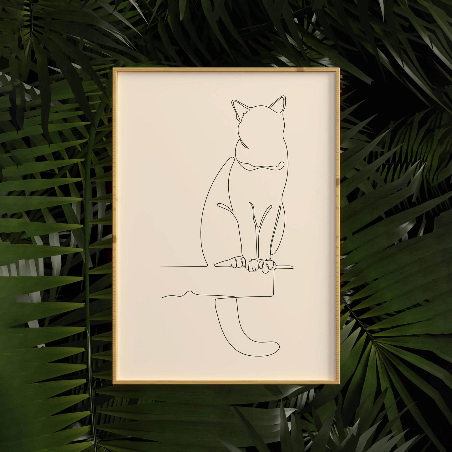 Line Art Cat Drawing - HypeSheriff