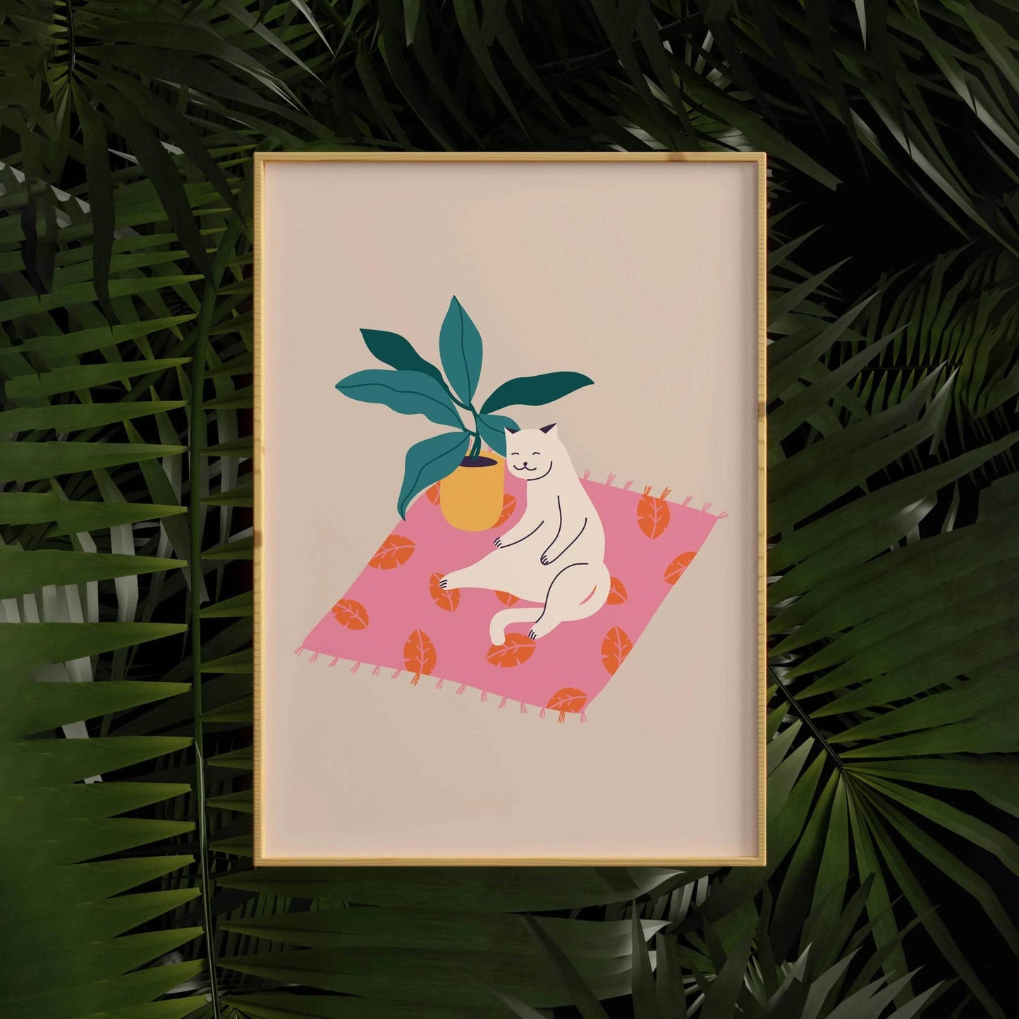 White Cat Meme Poster - HypeSheriff