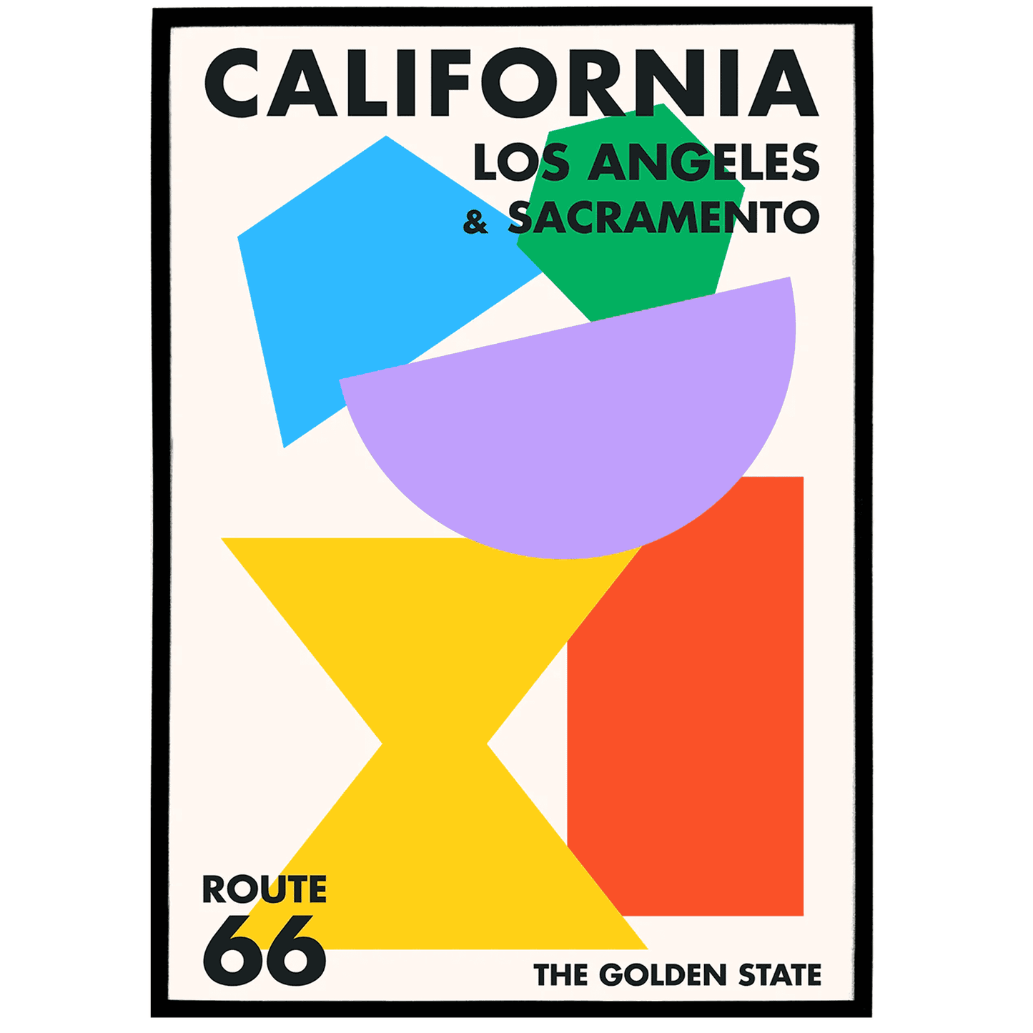California 66 Route Poster - HypeSheriff