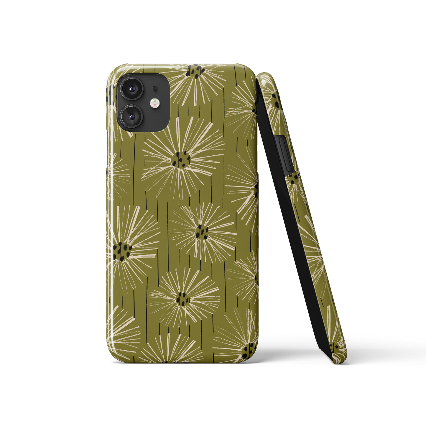 Green Abstract Rustic Pattern iPhone Case - HypeSheriff